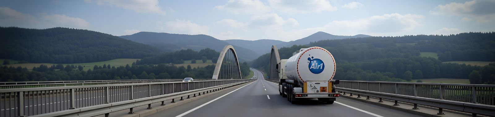 Adblue truck on the motorway 